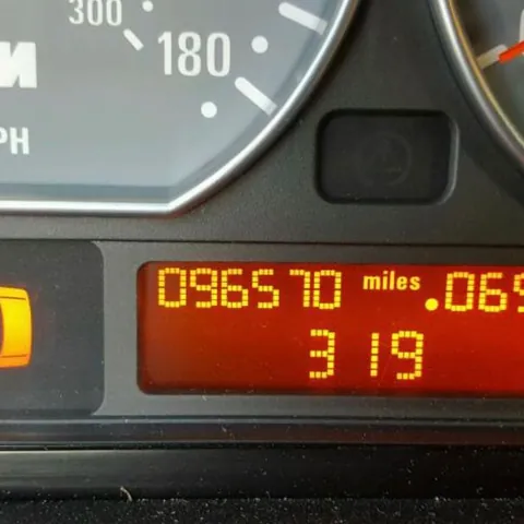 Instrument cluster reading 96,570 miles